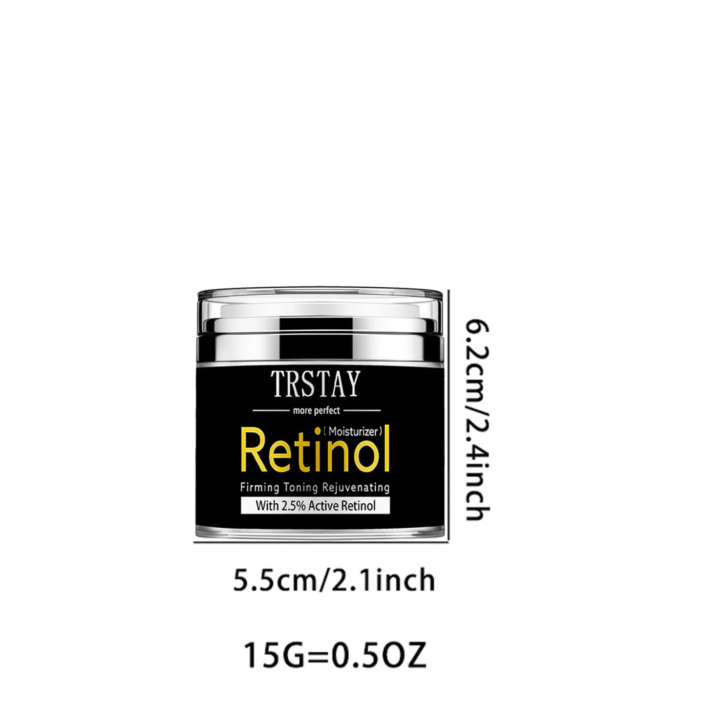 Retinol firming and refreshing face cream, mild and non irritating, smoothes wrinkles, reduces fine lines and makes skin soft Peaceful Pleasures Health and Wellness 15G