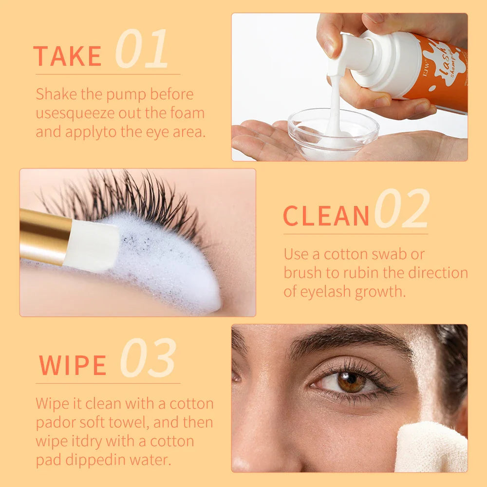 100ml Eyelash Extension Shampoo Foam & Eyelid Cleanser