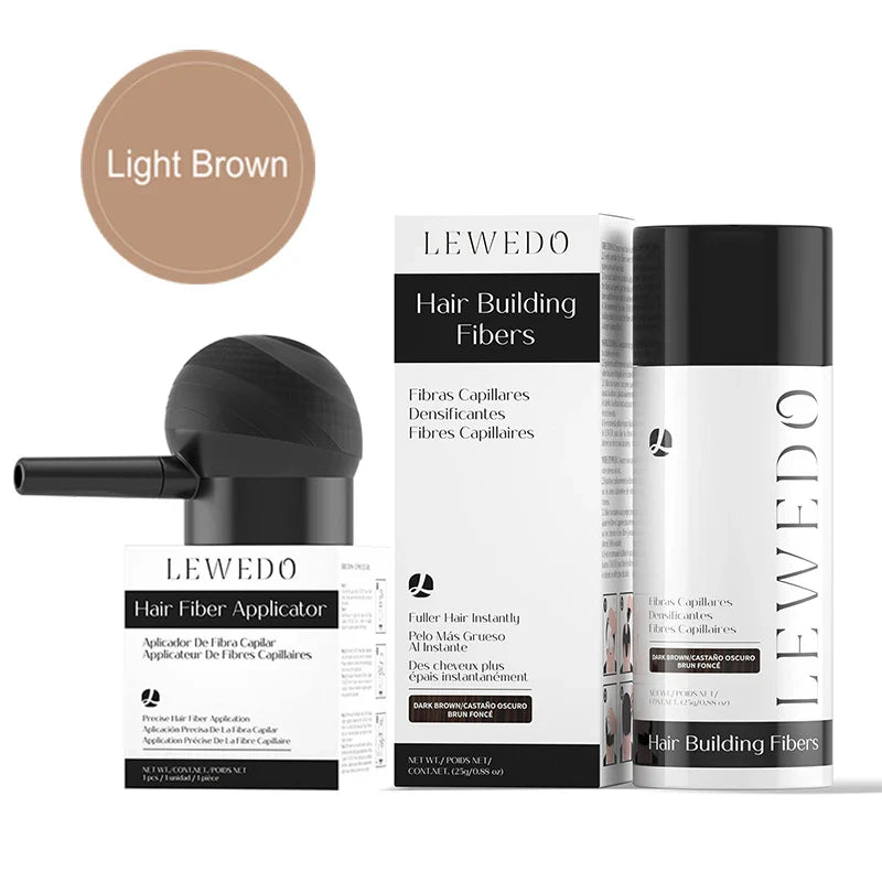 LEWEDO Keratin Hair Building Fibers Kit & Applicator – 25g