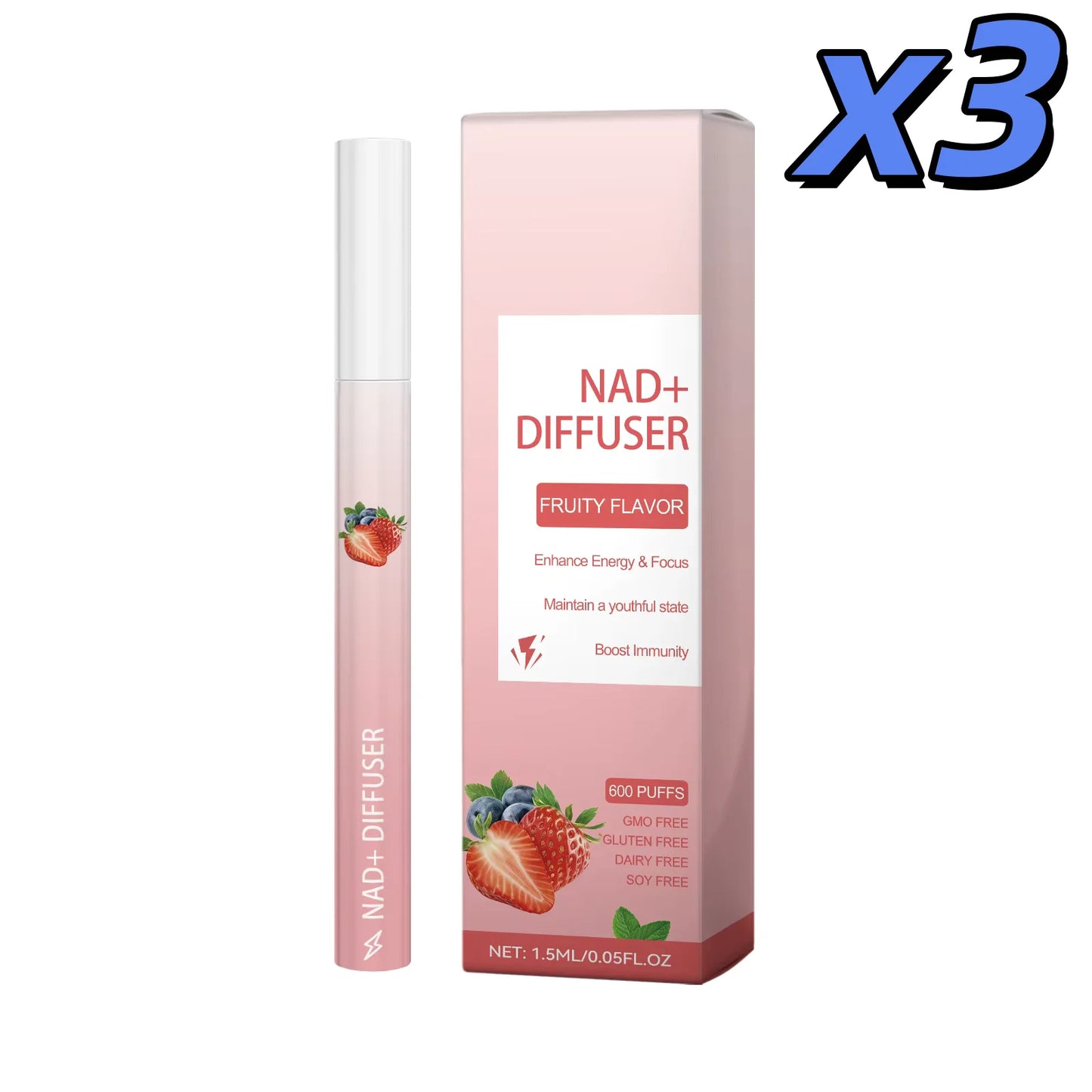 Air Freshener Pen Herbal Diffuser Relaxation Sensory Healthy Smoking Cessation Clear Breathing Relieving Fatigue Personal Care Peaceful Pleasures Health and Wellness 3 x 1.5ml boxed