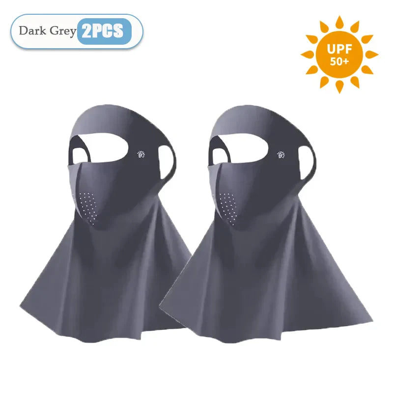 3D Ice Silk Sun Face Mask UPF50+ UV Balaclava for Cycling