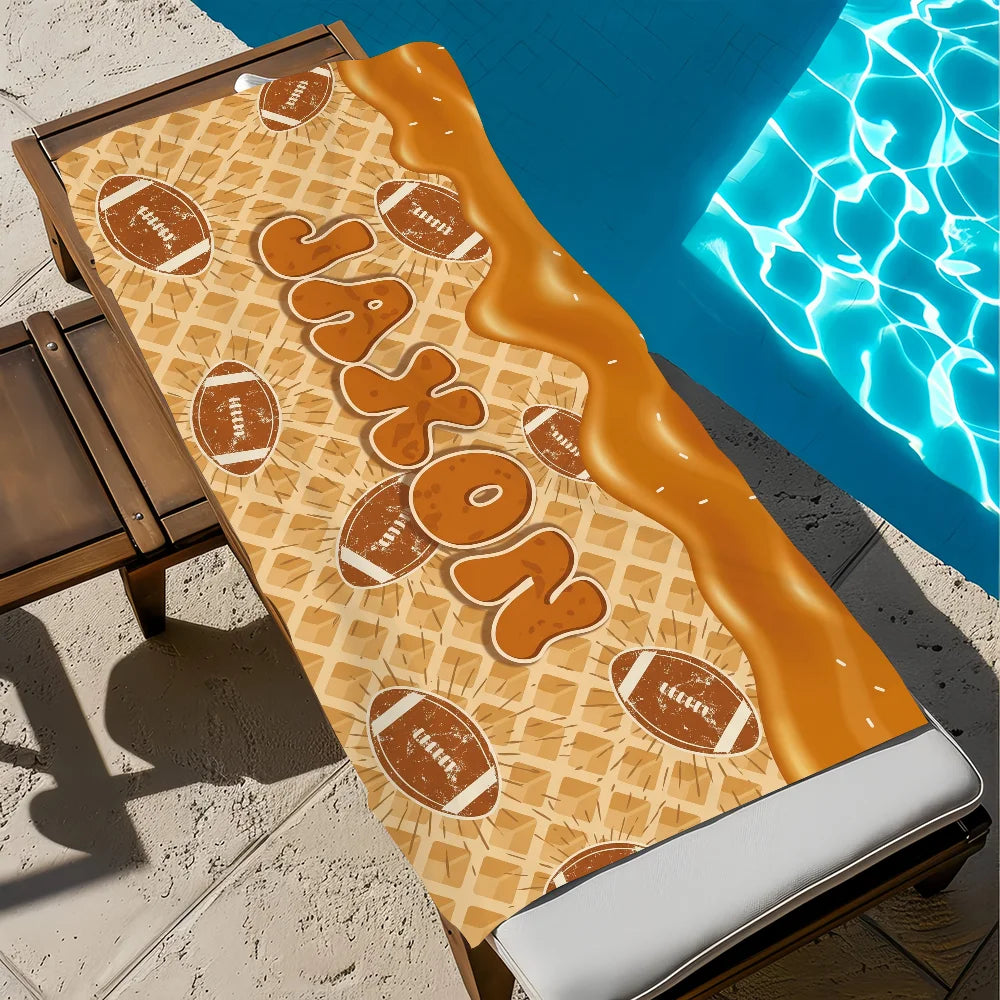 Personalized Ice Cream Drip Beach Towel | Quick Dry, Soft Beach Towel Peaceful Pleasures Health and Wellness z3 STJ40x70CM