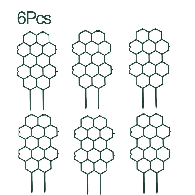 Honeycomb Plant Trellis | Indoor & Outdoor Climbing Support Stake Plant Trellis Stake Peaceful Pleasures Health and Wellness 6Pcs