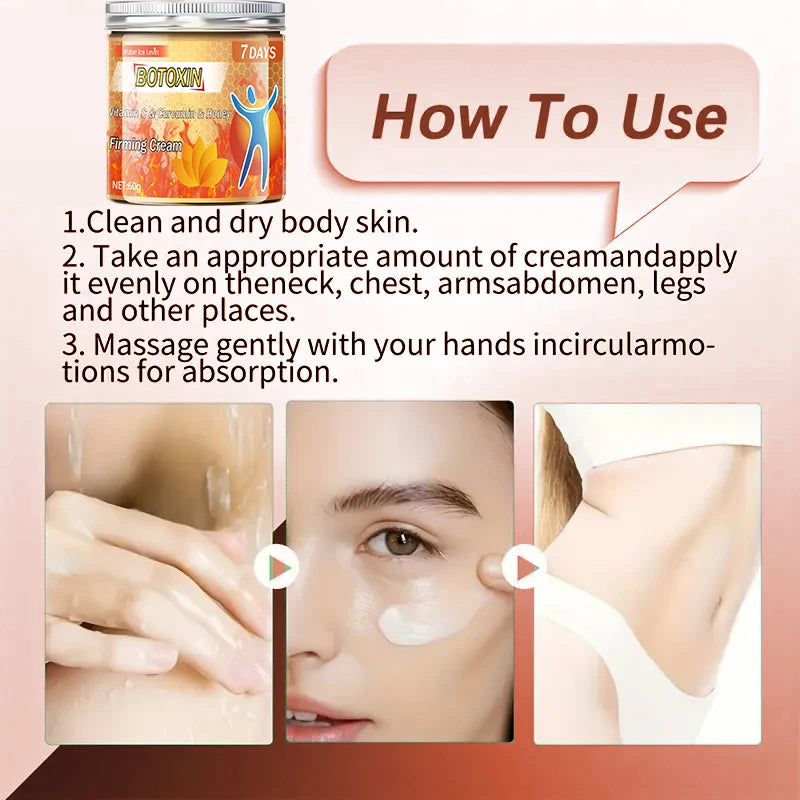 BTX Tightening & Lifting Moisturizing Massage Cream | Curcumin Body Firming Cream Peaceful Pleasures Health and Wellness