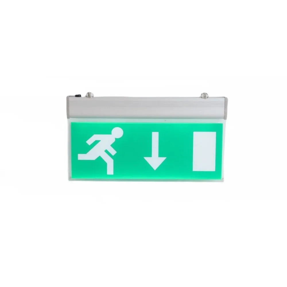 LED Exit Sign Emergency Evacuation Light | Acrylic Green Indicator