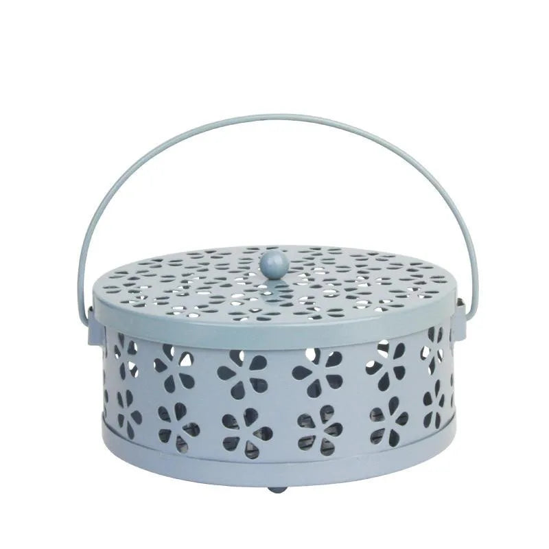 2026 Hot Mosquito Coil Tray Holder Home Insect Repellent Anti-fire Sandalwood Incense Burner Box Anti-Mosquito Supplies Peaceful Pleasures Health and Wellness Blue