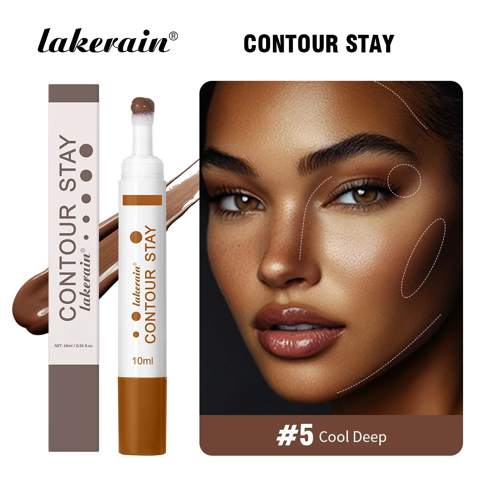 Face Contour Stick Long Lasting Makeup Silky-smooth Texture 3D Contour Blush Stick Concealer Cream Makeup Tool Cosmetics Peaceful Pleasures Health and Wellness Cool Deep