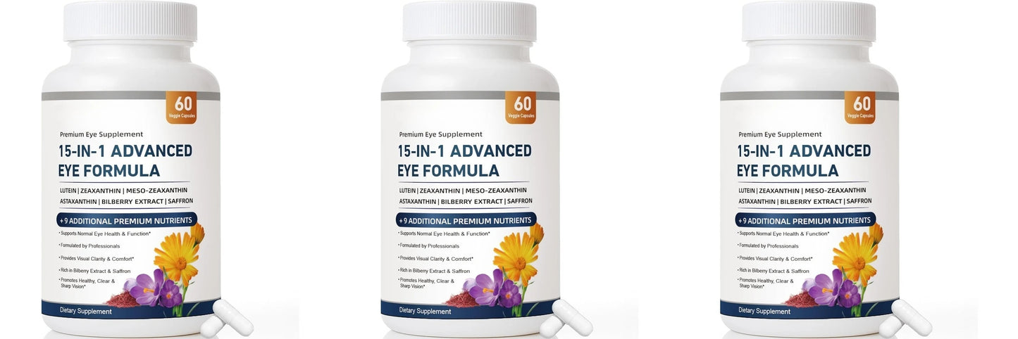 15-in-1 Eye Formula | 20mg Lutein, Zeaxanthin & Astaxanthin