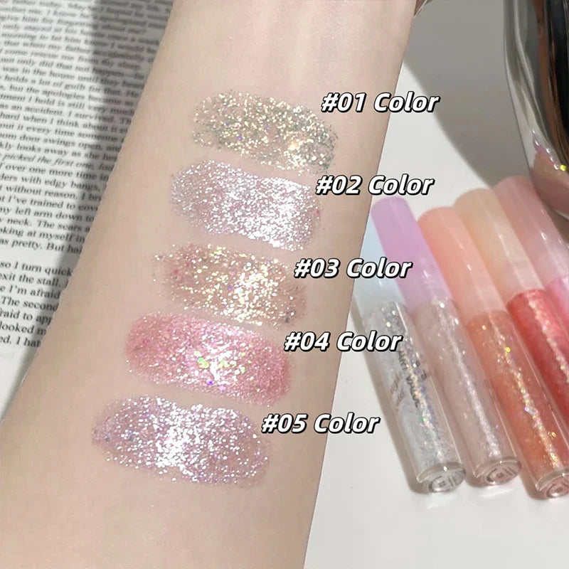 ART VALUE 5-Pc Liquid Glitter Eyeshadow Set – Shimmer & Pearl