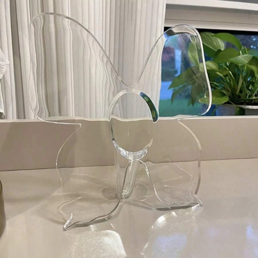 Clear Acrylic Frame Vase – Modern Flower Vase for Home Decor, Desktop & Bookshelf