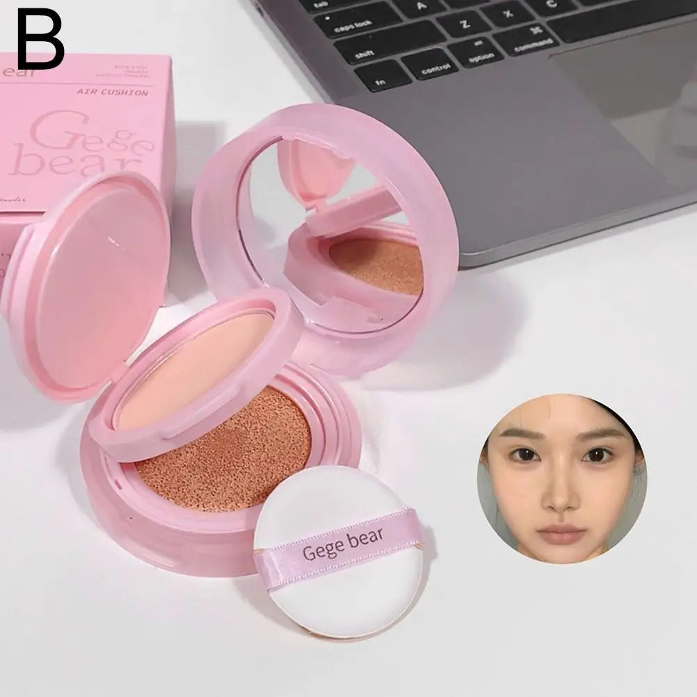 Ultra Breathable Gege Bear Dual-Layer Skin Tint Cushion Weightless Natural Finish Self-Adjusting Coverage 12H Comfort Long-Last Peaceful Pleasures Health and Wellness 2