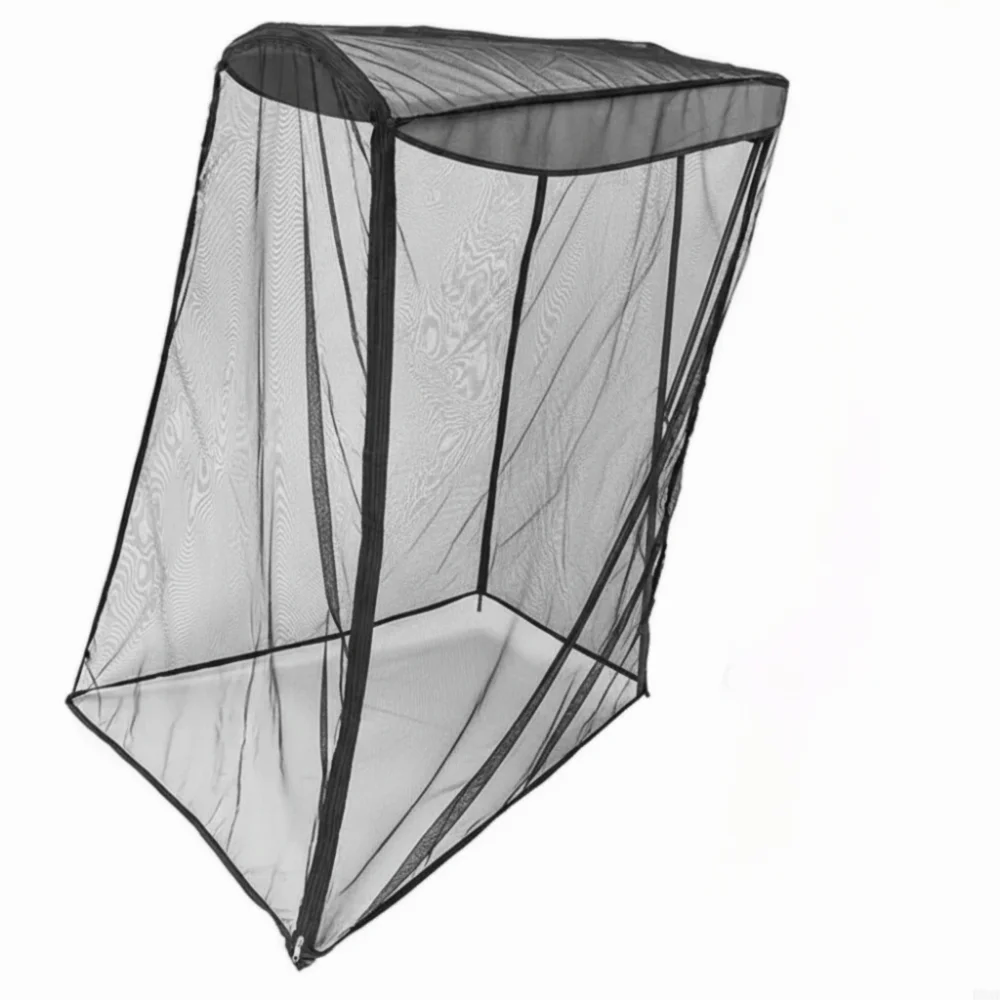 Canopy Chair Mosquito Net Cover – Zipper Bug Mesh Tent Mosquito Net Cover Peaceful Pleasures Health and Wellness Black