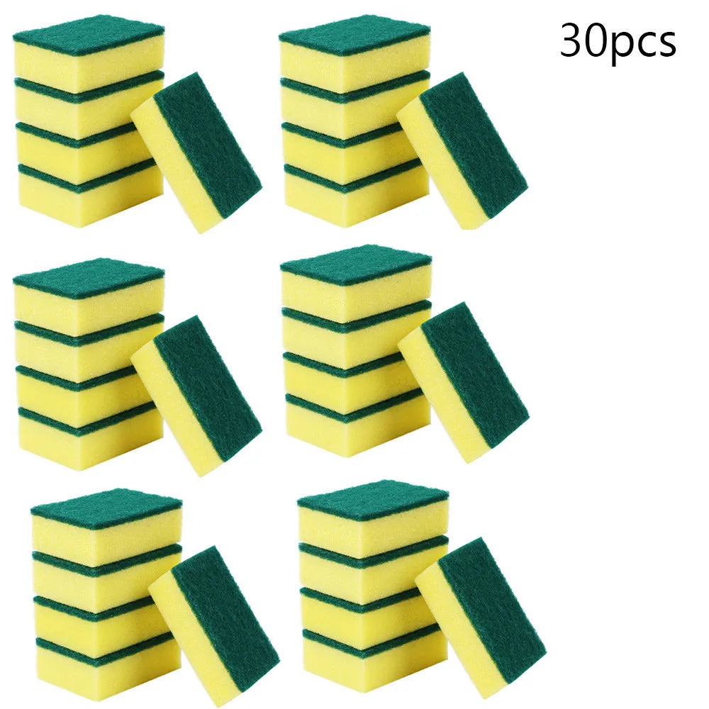 20/30pcs Dishwashing Sponge Kitchen Nano Emery Magic Clean Rub Pot Rust Focal Stains Sponge Removing Kit Cleaning Brush Sponges Peaceful Pleasures Health and Wellness 30pcs A