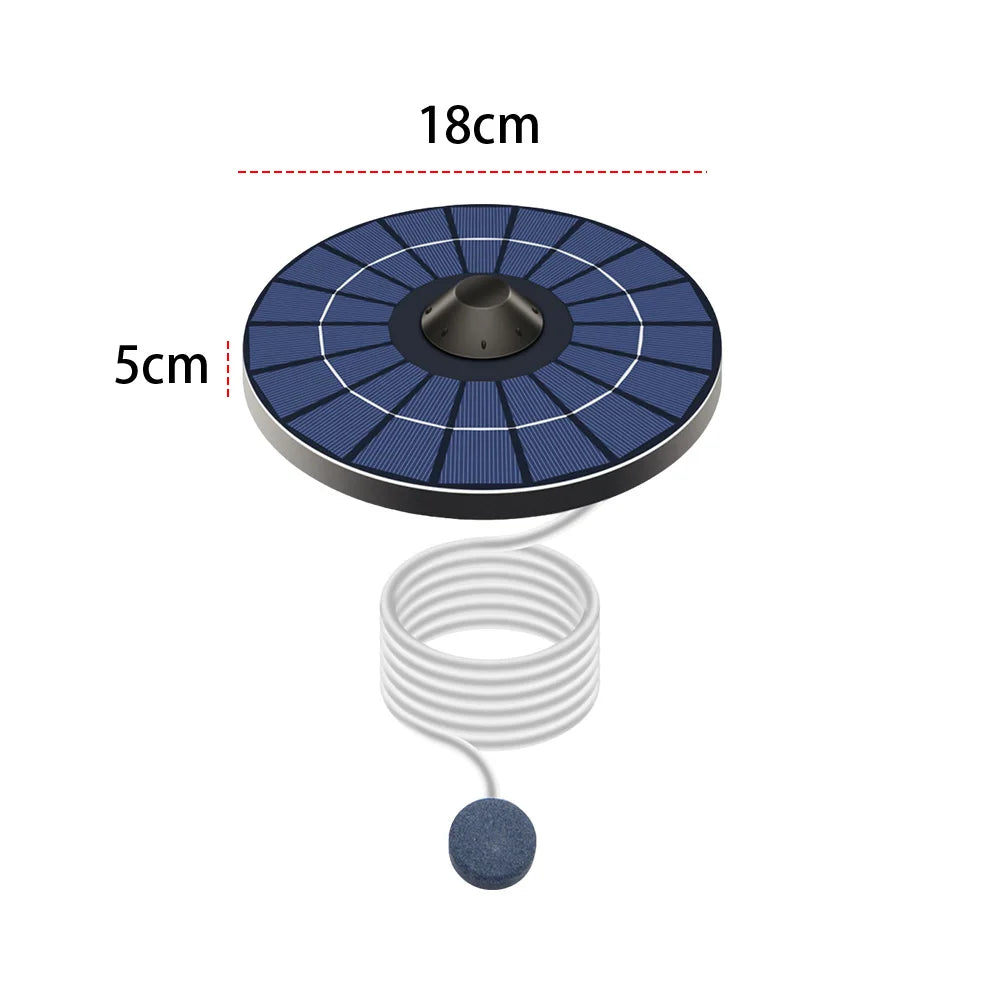 Solar Floating Pond Aerator Pond Oxygen Pump with Air Hose and Bubble Stone Bubble Oxygenator Auto Off for Garden Pond Peaceful Pleasures Health and Wellness