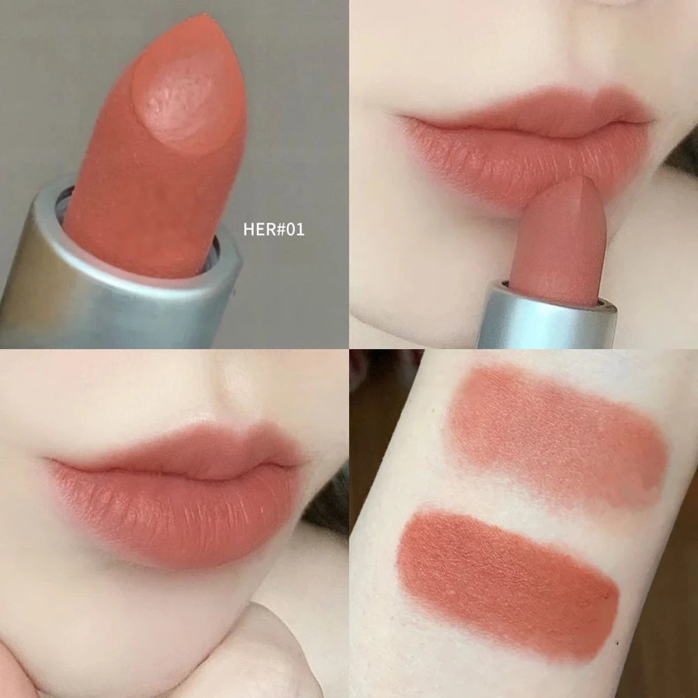 Korean Velvet Matte Lipstick – Long-Lasting Non-Transfer Lip Tint