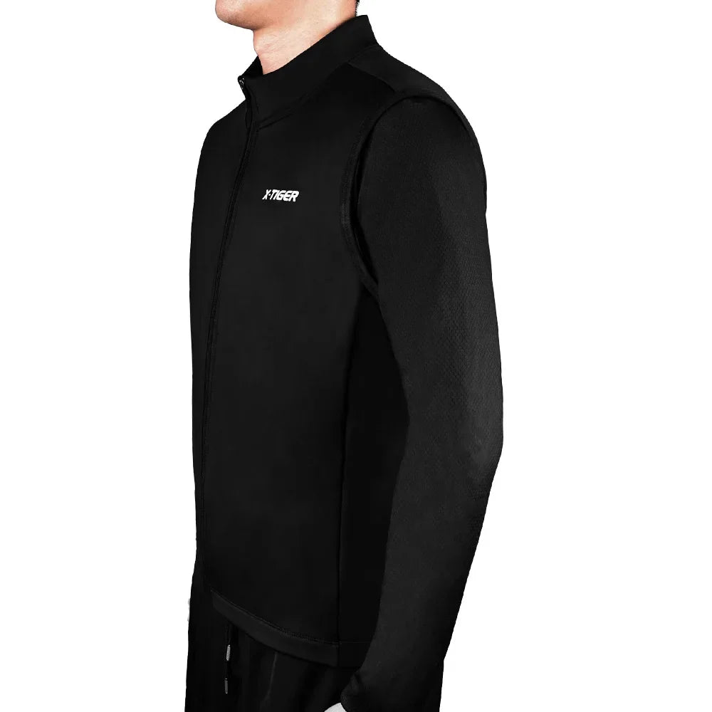 X-TIGER Windproof Fleece Cycling Vest – Warm & Reflective