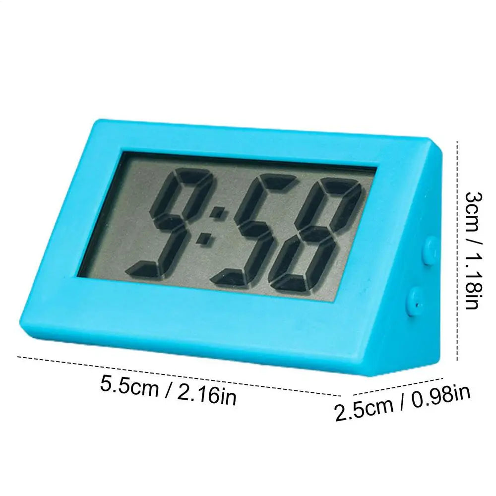 Small Battery Operated Digital Clock Compact LED Display for Desk Wall Shelf, Kitchen, Classroom, Office & Bedroom Peaceful Pleasures Health and Wellness A Blue