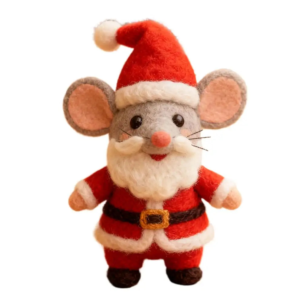 Christmas Wool Felt Mouse Ornaments – Cute Holiday Tree Decor Christmas Tree Ornament Peaceful Pleasures Health and Wellness B