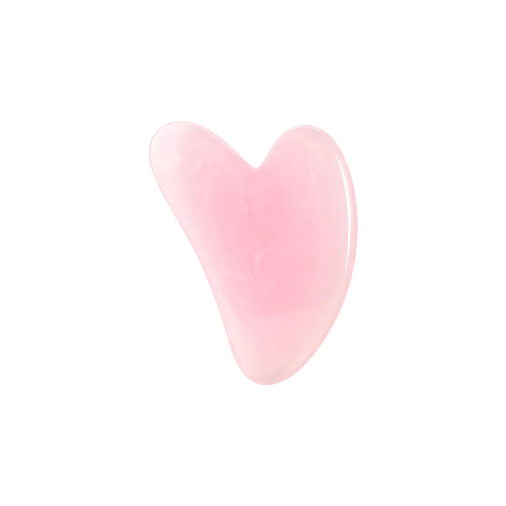 Natural Rose Quartz Gua Sha Facial Massage Tool