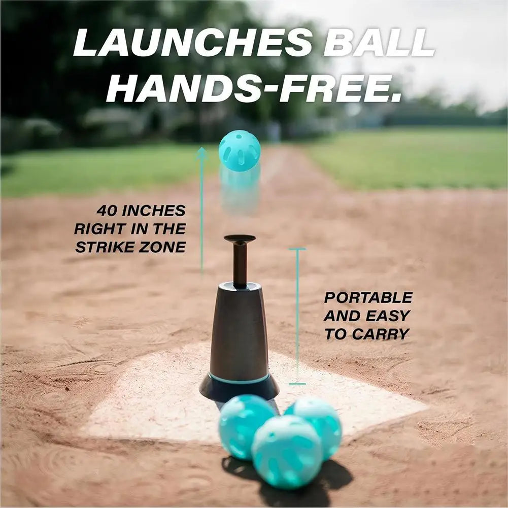 Baseball Tee Batting Trainer Set with 3 Practice Balls