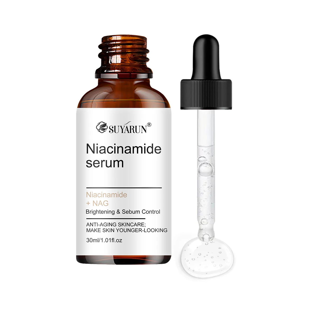 SUYARUN Niacinamide Serum 2% Formula - Moisturizing & Hydrating Facial Care, Brightening & Anti-Aging, For All Skin Types. Peaceful Pleasures Health and Wellness 30ml