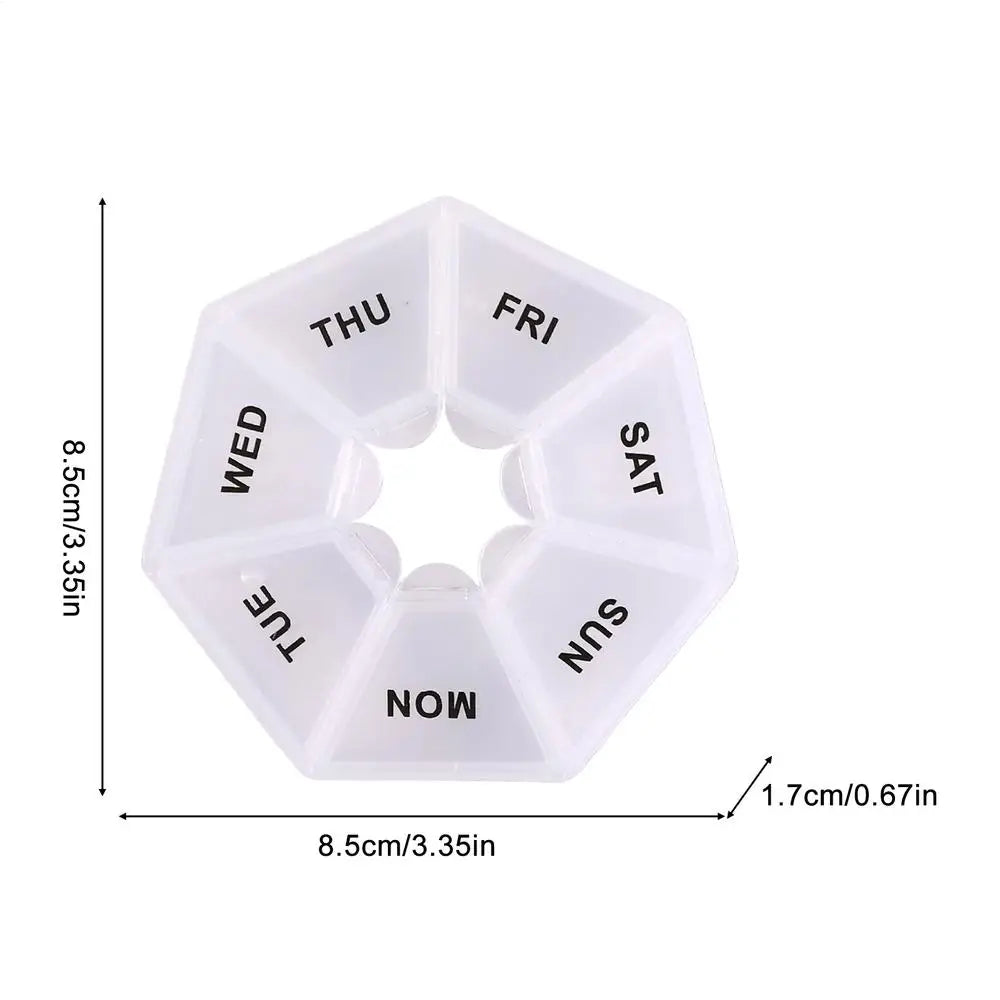 7-Day Airtight Pill Organizer – Weekly Pill Case for Travel