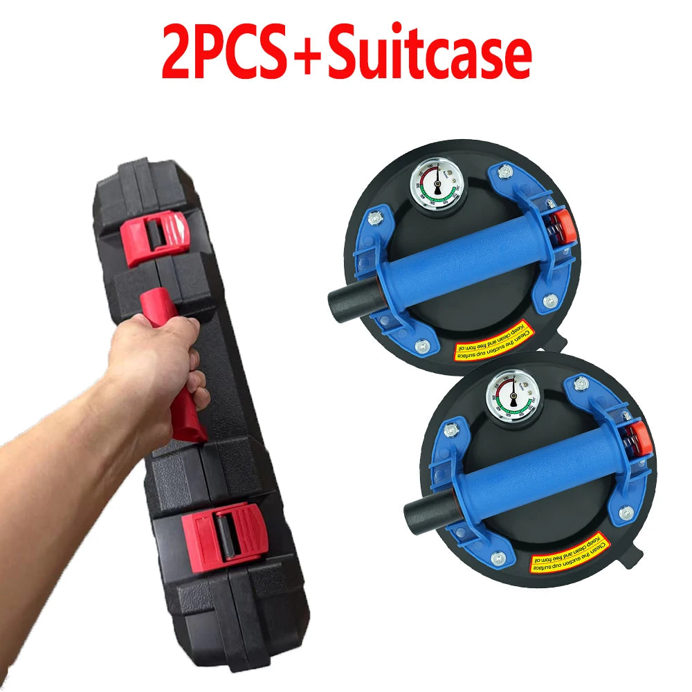 2Pcs 8 Inch Glass Suction Cup Heavy Duty Vacuum Lifter Max Load 250KG for Glass Marble Tile Granite Window Handling Peaceful Pleasures Health and Wellness Blue