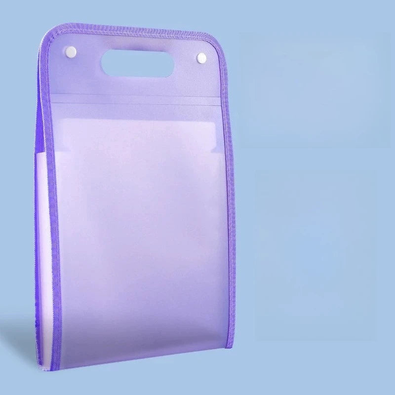 A4 Macaron Accordion File Organizer – 13 Pocket Document Bag