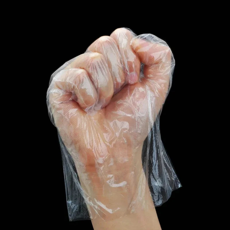 Clear Disposable Gloves Transparent Plastic Gloves Latex Free Food Prep Safe Gloves for Cooking Cleaning BBQ Kitchen Things Peaceful Pleasures Health and Wellness
