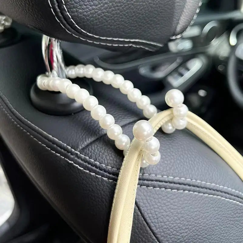 Universal Car Seat Headrest Hooks – Pearl Hanger 2-Pack