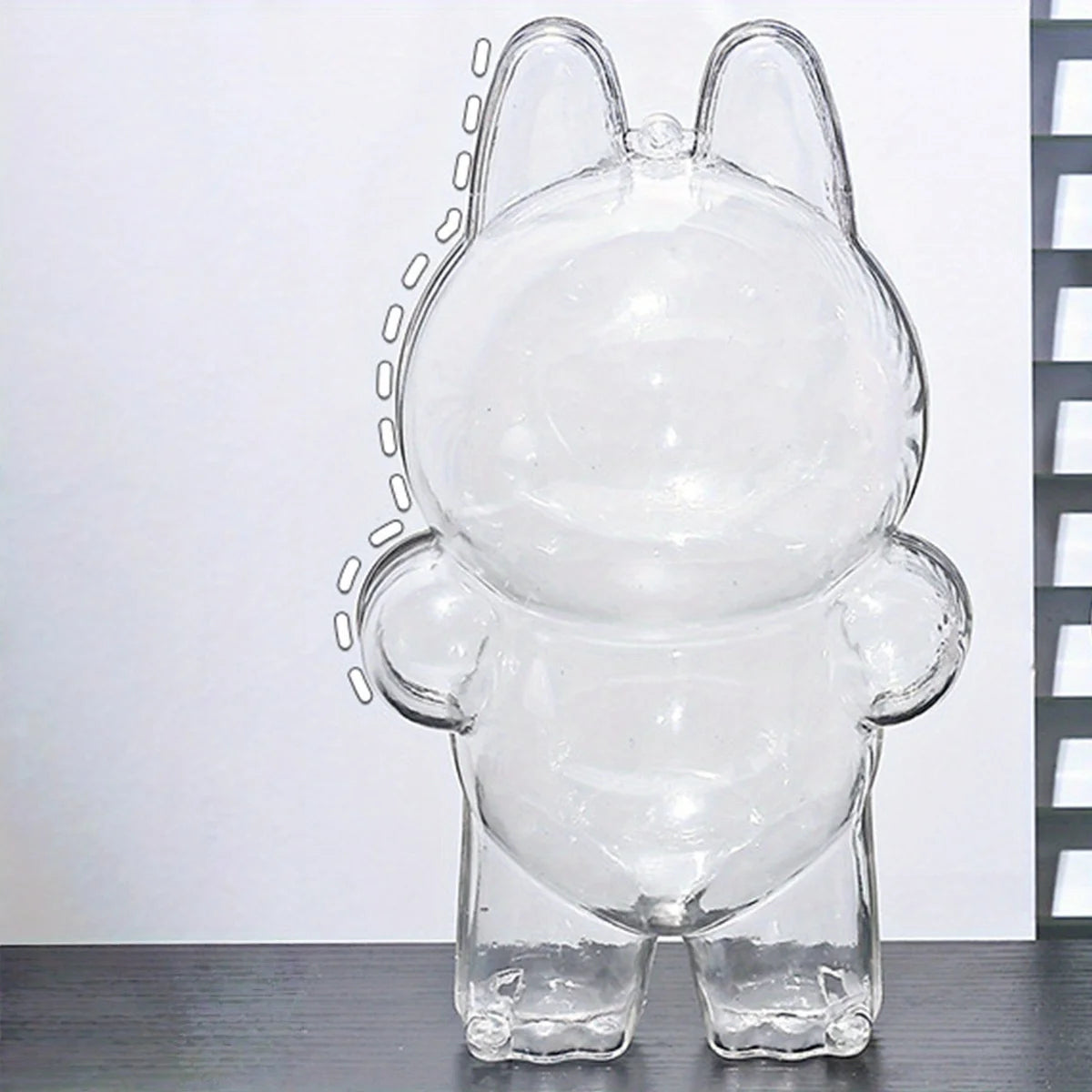 Clear Standing Display Case for Labubu Plush Figure Collector