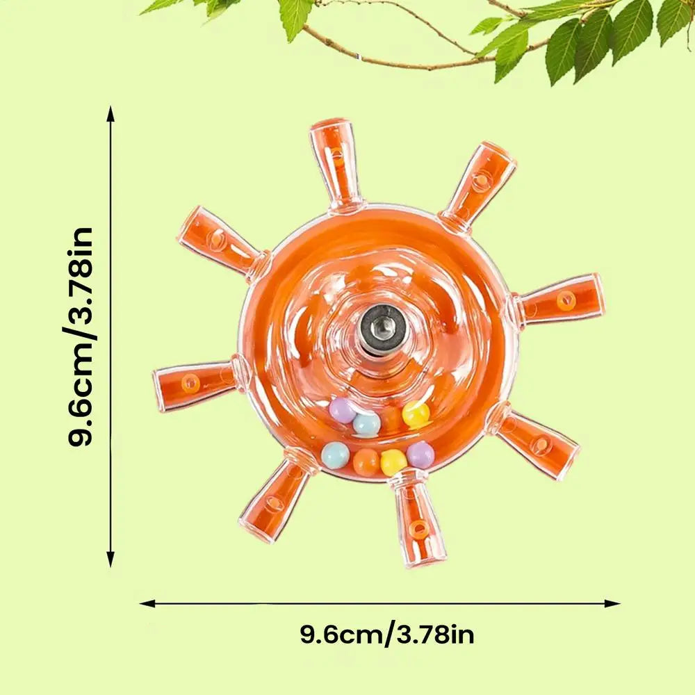 Interactive Rotating Windmill Bird Cage Toy for Parrots