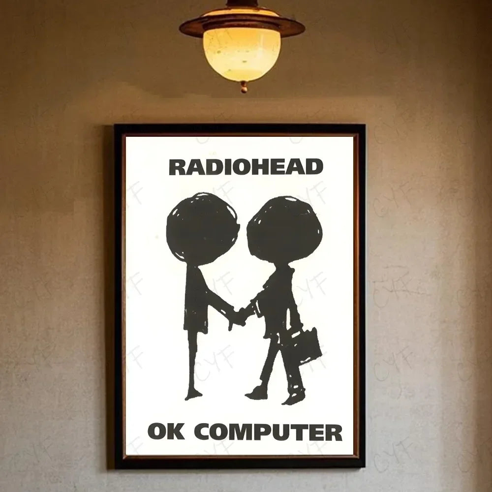 Radiohead Vintage Minimalist Canvas Wall Art Poster | Unframed