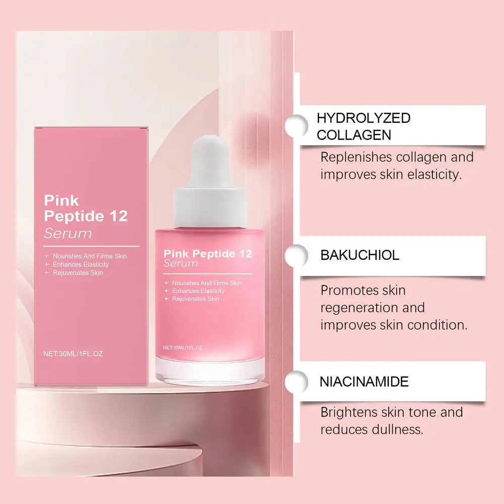Pink Peptide12 Anti-Aging Face Serum 30ml | Firming & Hydrating