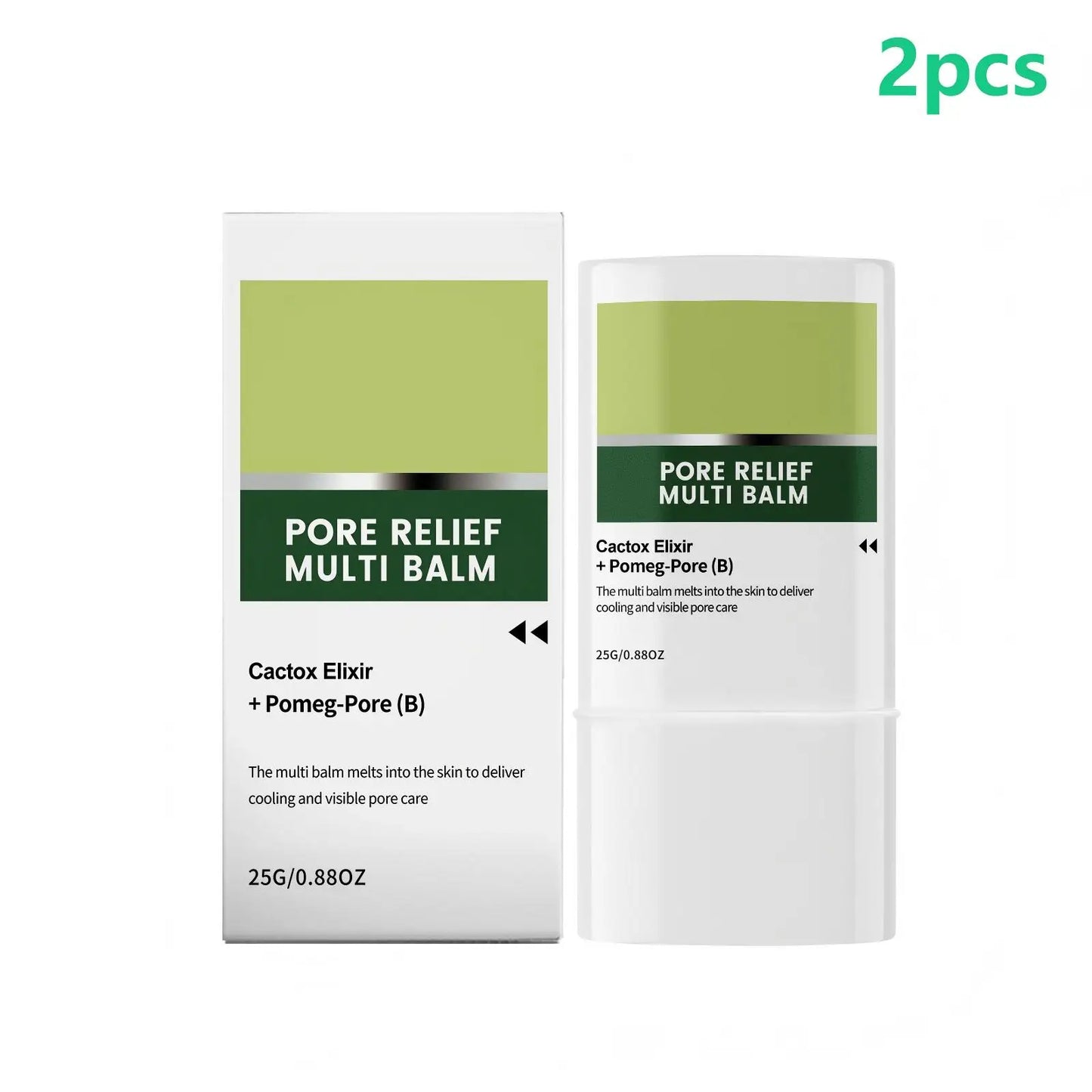 Pore Relief Multi Balm Stick for Moisturizing and Tightening Peaceful Pleasures Health and Wellness 2pcs