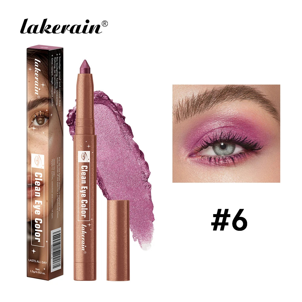 12Colors Metallic Eyeshadow Pencil Glitter Silkworm Liner Pen Highlighter Long Lasting Gold Blue Cream Eye Shadow Stick Makeup Peaceful Pleasures Health and Wellness 6