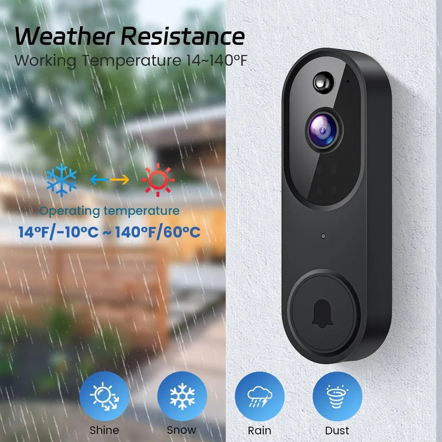 1080P Wireless Doorbell Camera with Night Vision, AI Detection, 2-Way Audio & Real-Time Alerts Peaceful Pleasures Health and Wellness