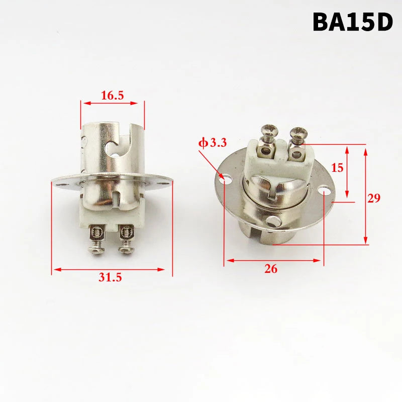 BA15D BAY15D 1156 1157 Copper Lamp Holder Socket | Car Motorcycle