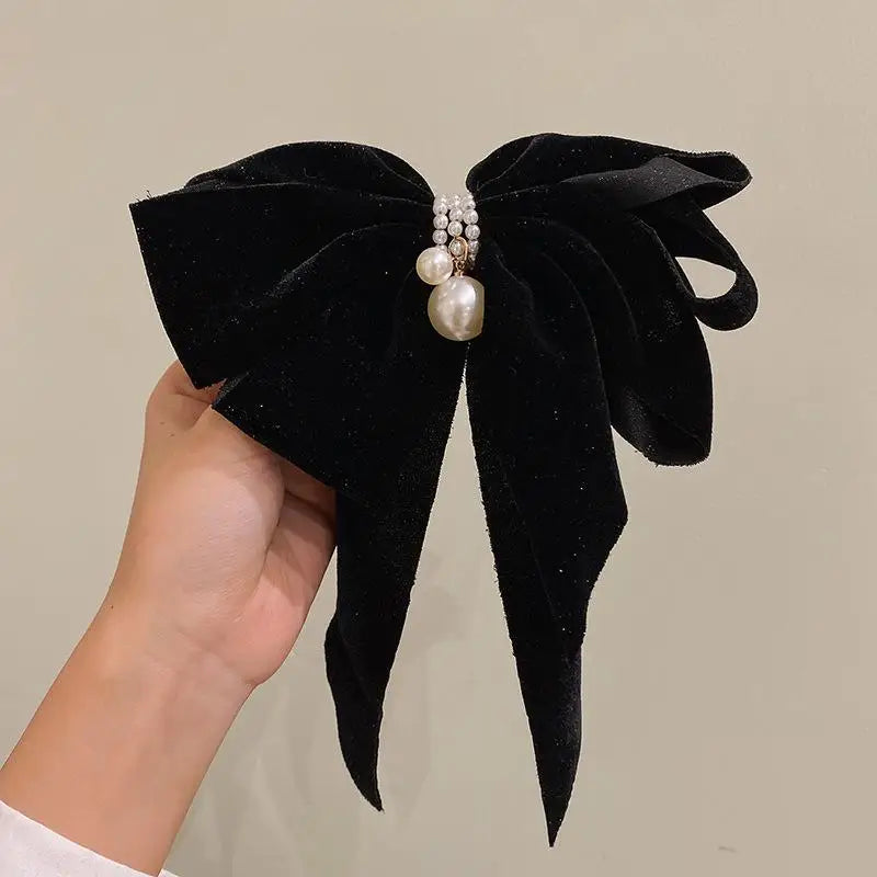 Velvet Bow Hair Clip for Women & Girls – Sweet Princess Hairpin