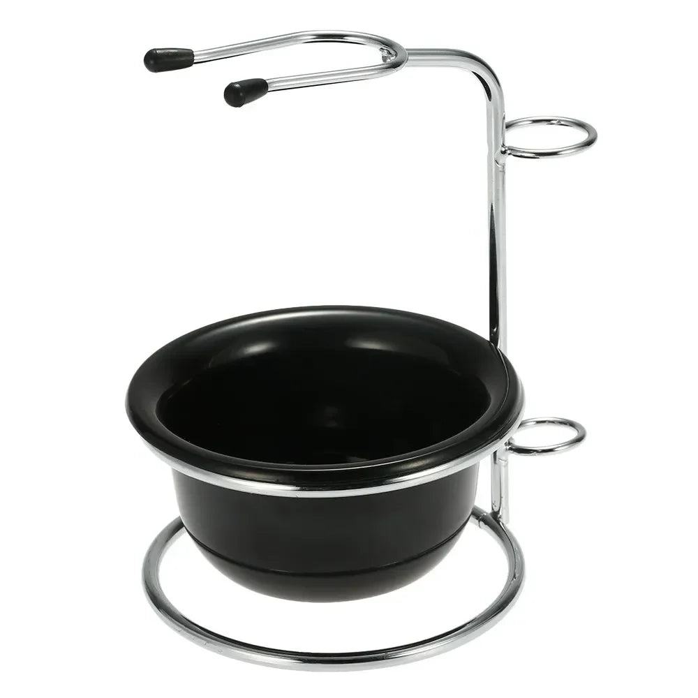 Men's Shaving Kit – Stainless Stand, Brush & Bowl Set