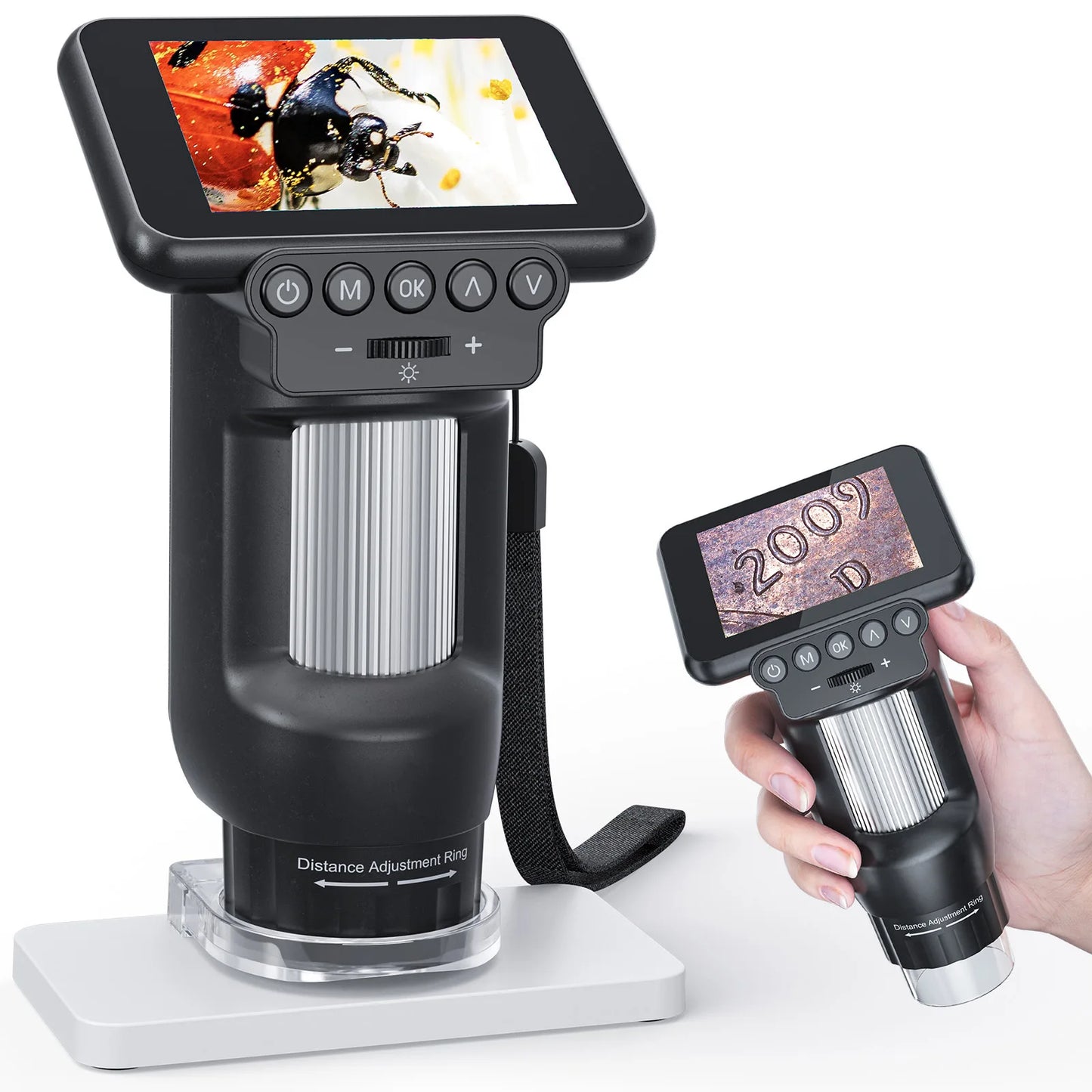 Portable Handheld Digital Electron Microscope, Children's Gift Puzzle Toy, Multifunctional Magnifying Glass Peaceful Pleasures Health and Wellness