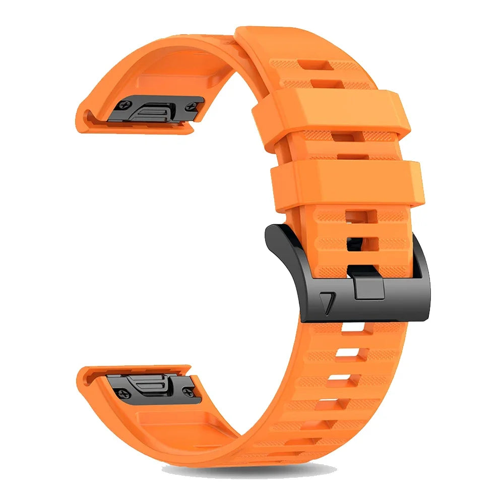QuickFit 22mm 26mm Silicone Band for Garmin Fenix 7X 6X Forerunner