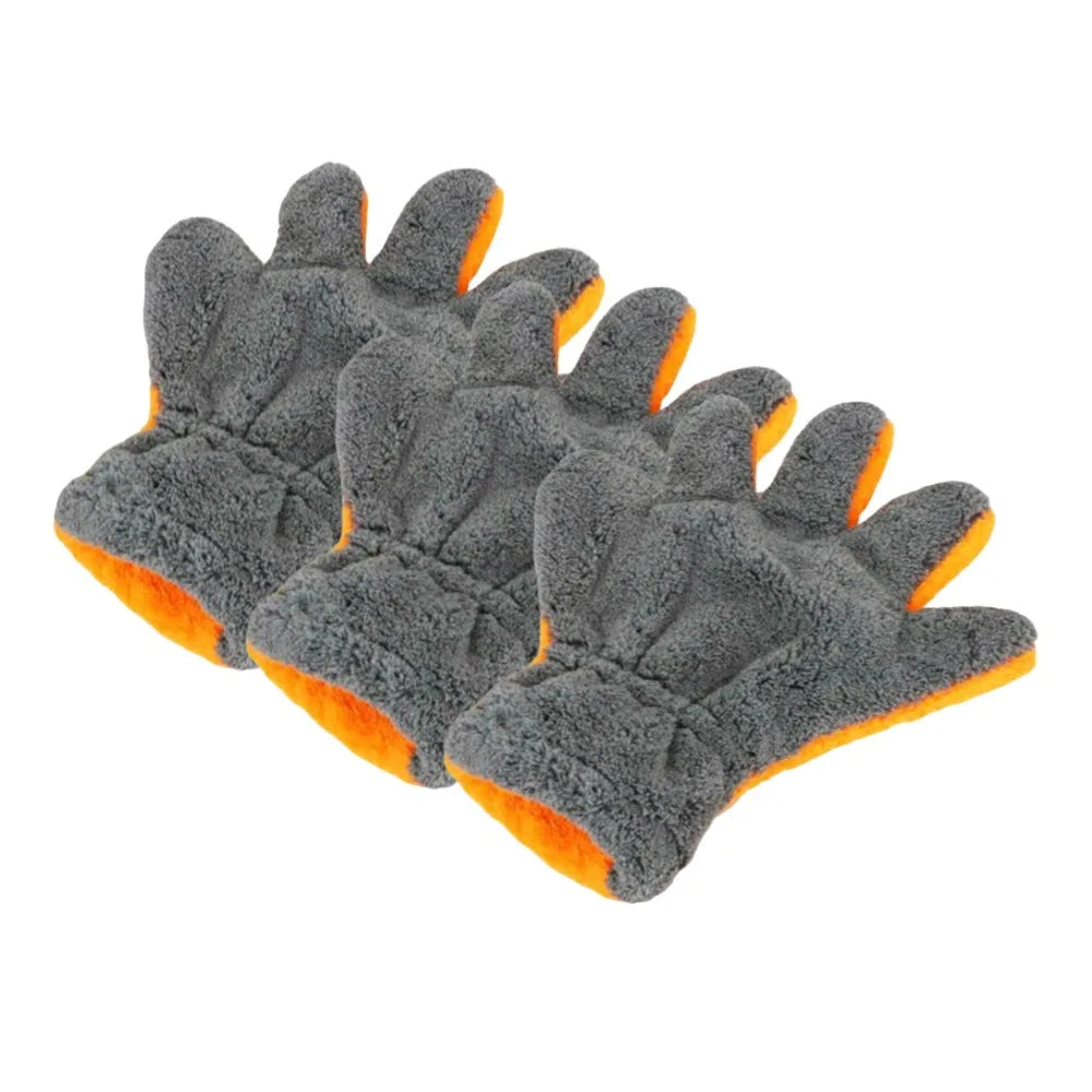 Double-Sided Coral Fleece Car Wash Mitt – Scratch-Free Glove