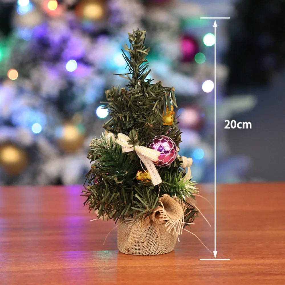 Mini Artificial Christmas Tree Tabletop Ornament | Desk Decor
