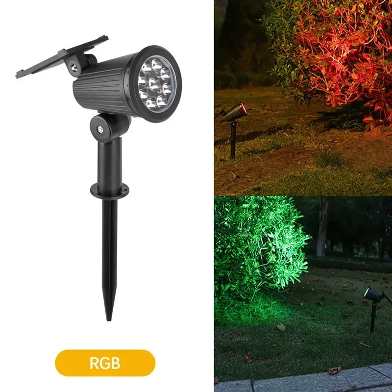 RTONTR Solar Spotlight Outdoor Waterproof Dimmable Garden Light