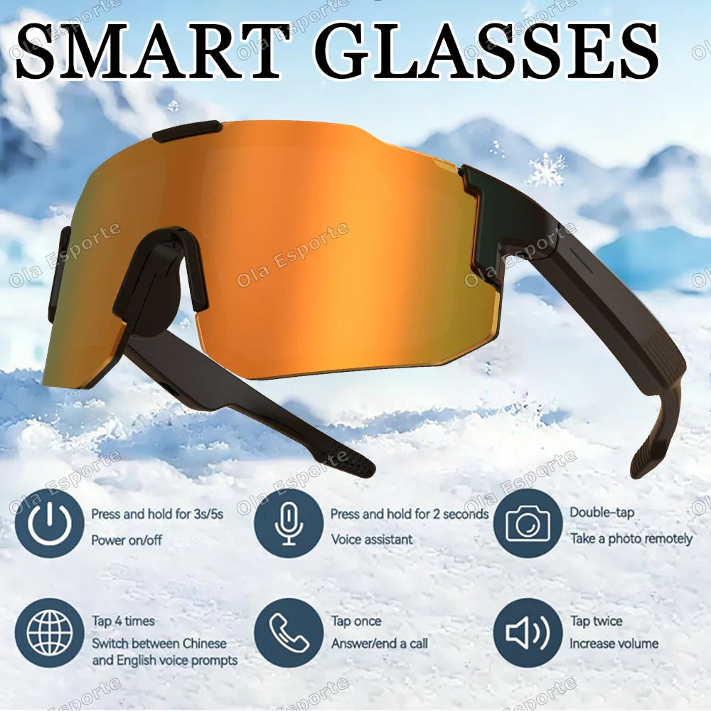 Smart Cycling Glasses Bluetooth 5.3 | AI Voice, Music & Calls