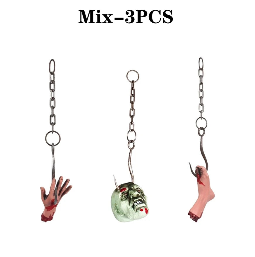 Halloween Iron Chain Hook Horror Props – Haunted House Decor