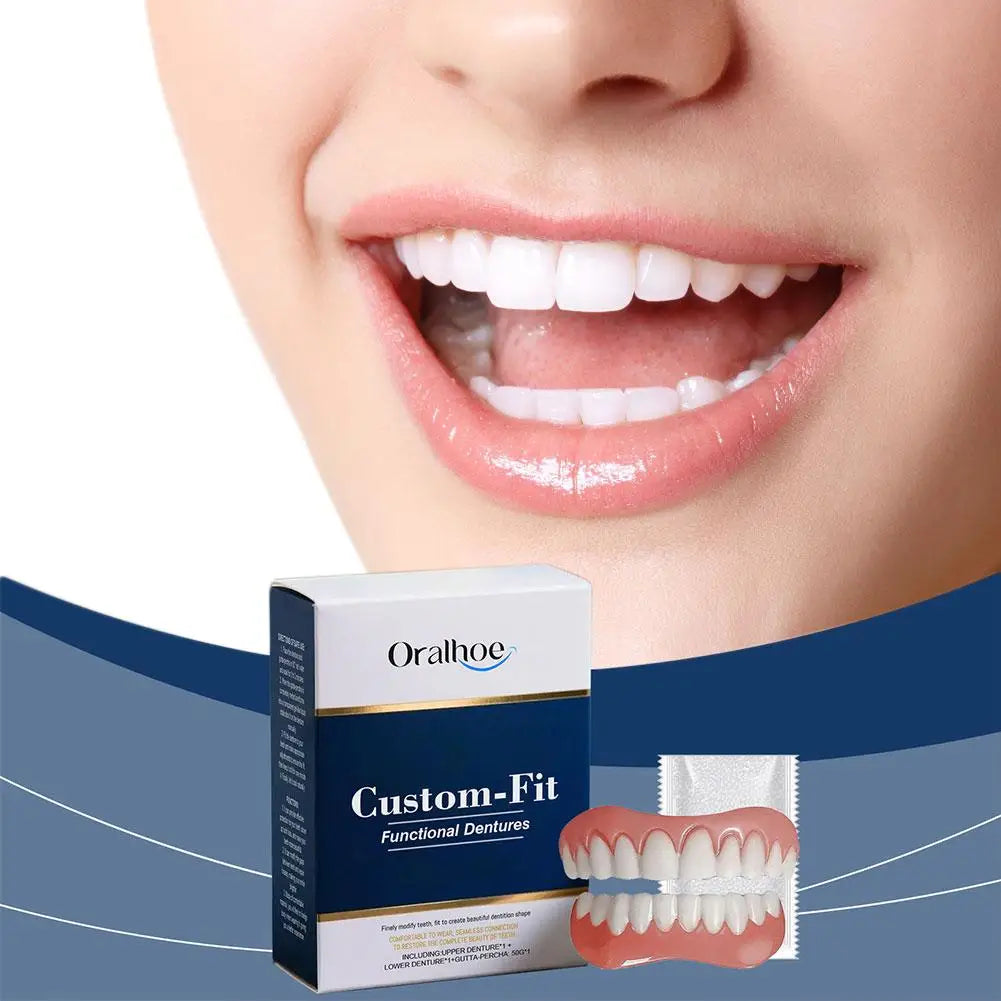 Silicone Temporary Denture Kit – Upper & Lower Whitening Set