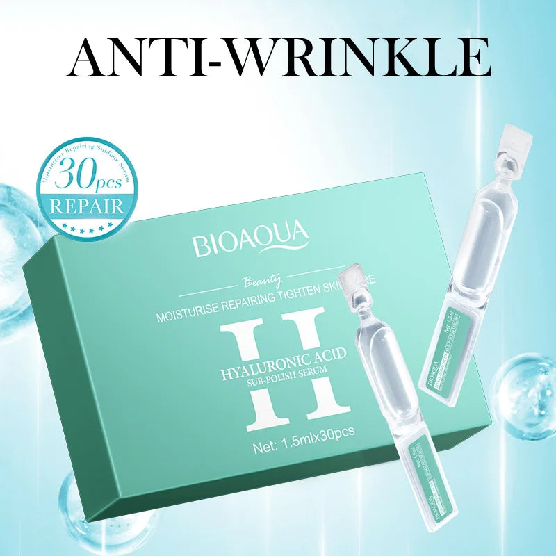 30pcs/box BIOAQUA Retinol Vitamin C Hyaluronic Acid Serum for Face Moisturizing Firming Hydrating Facial Essence Face Skin Care Peaceful Pleasures Health and Wellness Hyaluronic Acid