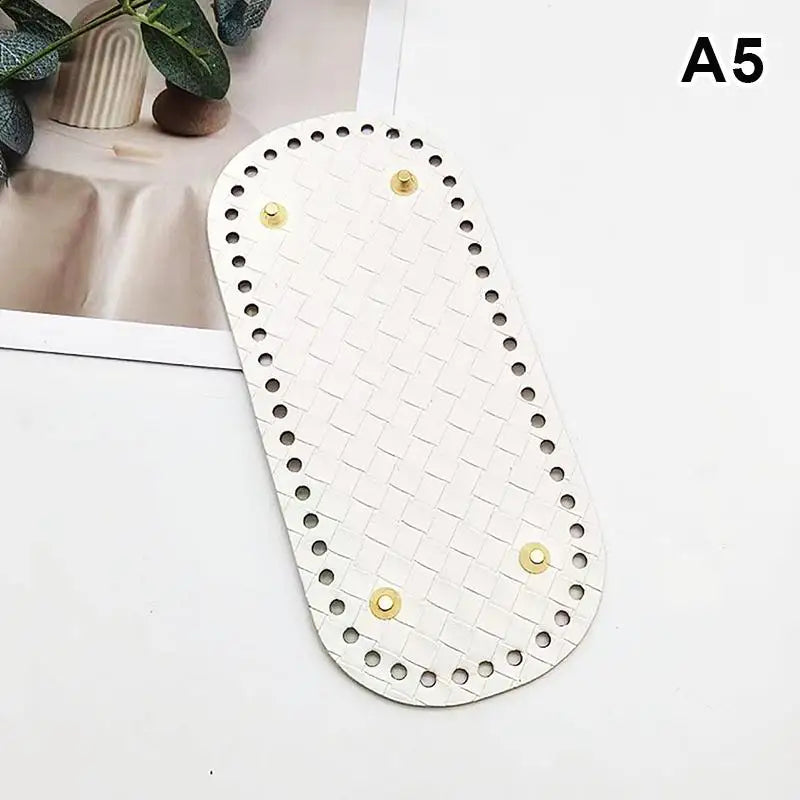 PU Leather Bag Base 22x10cm | DIY Crochet Purse Bottom